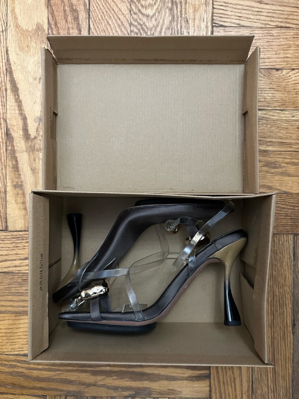 ASOS DESIGN North High Heeled Sandals with Toe Trim in Clear - Picture 6 of 16